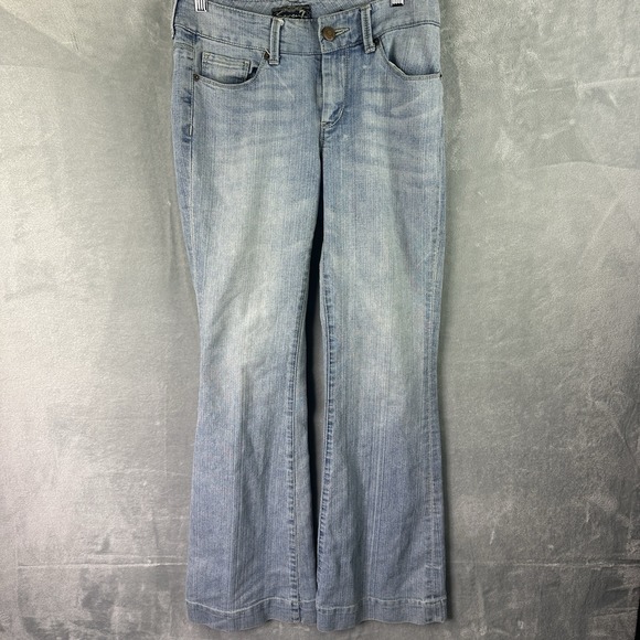 Seven7 Denim - Seven7 Jeans Womens 29 Light Wash Flare Leg Stretch Denim Low Rise Y2K
